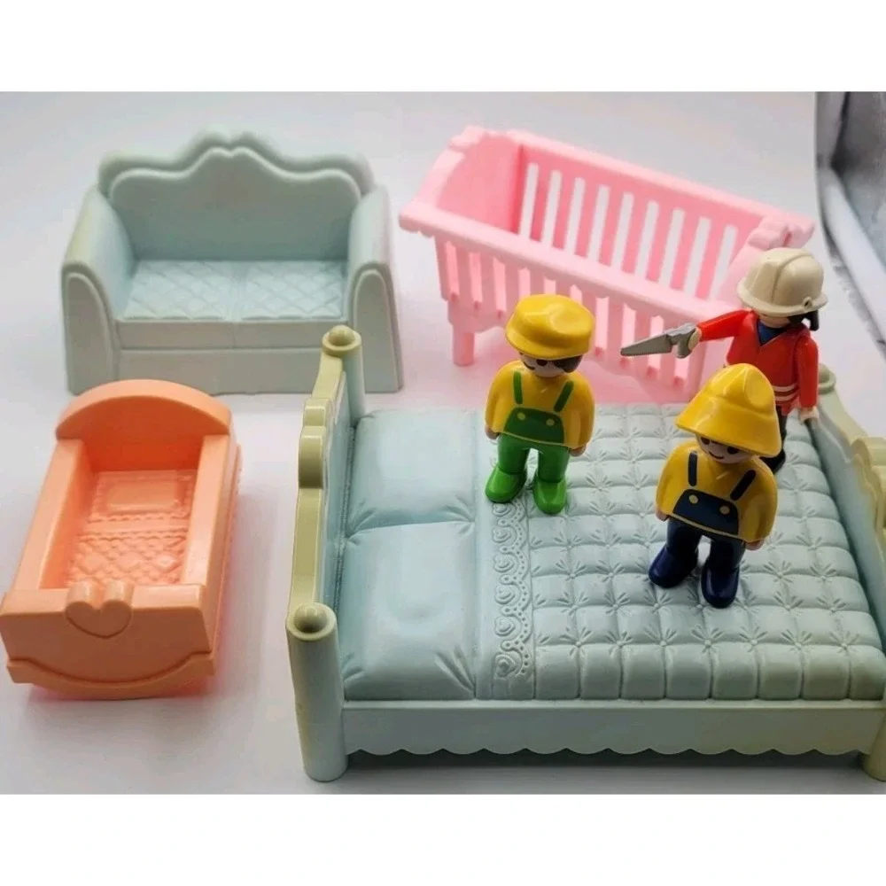 Vintage Playskool‎ 1990 Dollhouse Furniture, People **READ